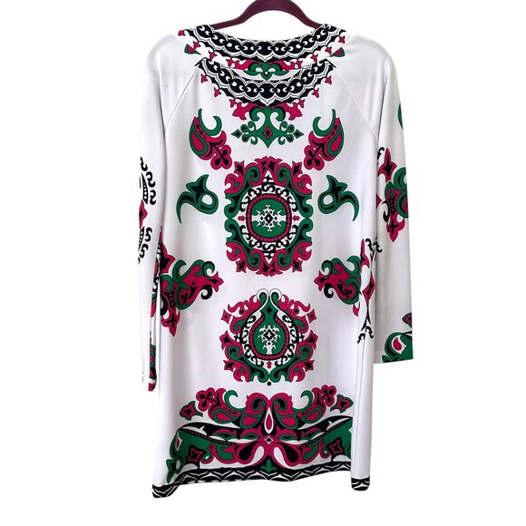 TIBI Boho Patterned Shift Mini Dress Small - Picture 2 of 3